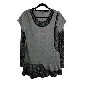 Dolcezza Multi-Patterned Sweater/Mini Dress Women's Size S